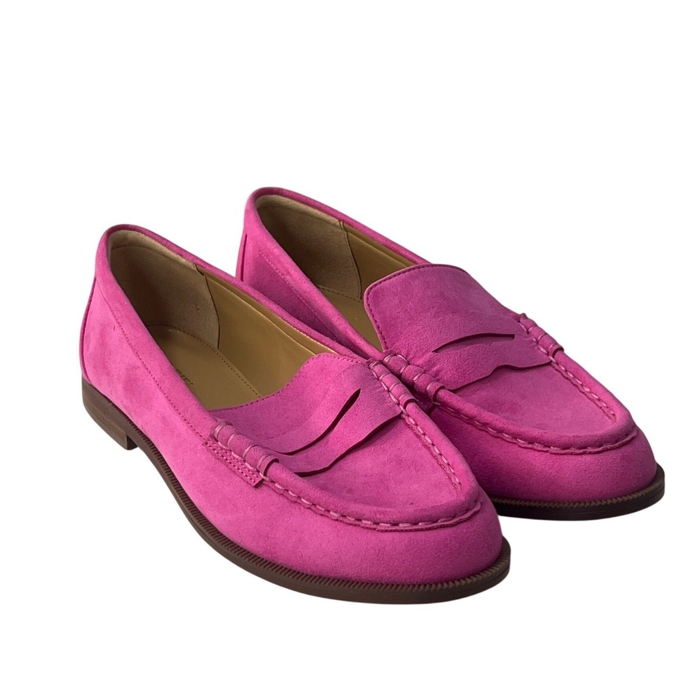J. Crew Bold Bright Pink Flat Loafer Dress Shoes 7 Cottagecore Shabby Chic City‎